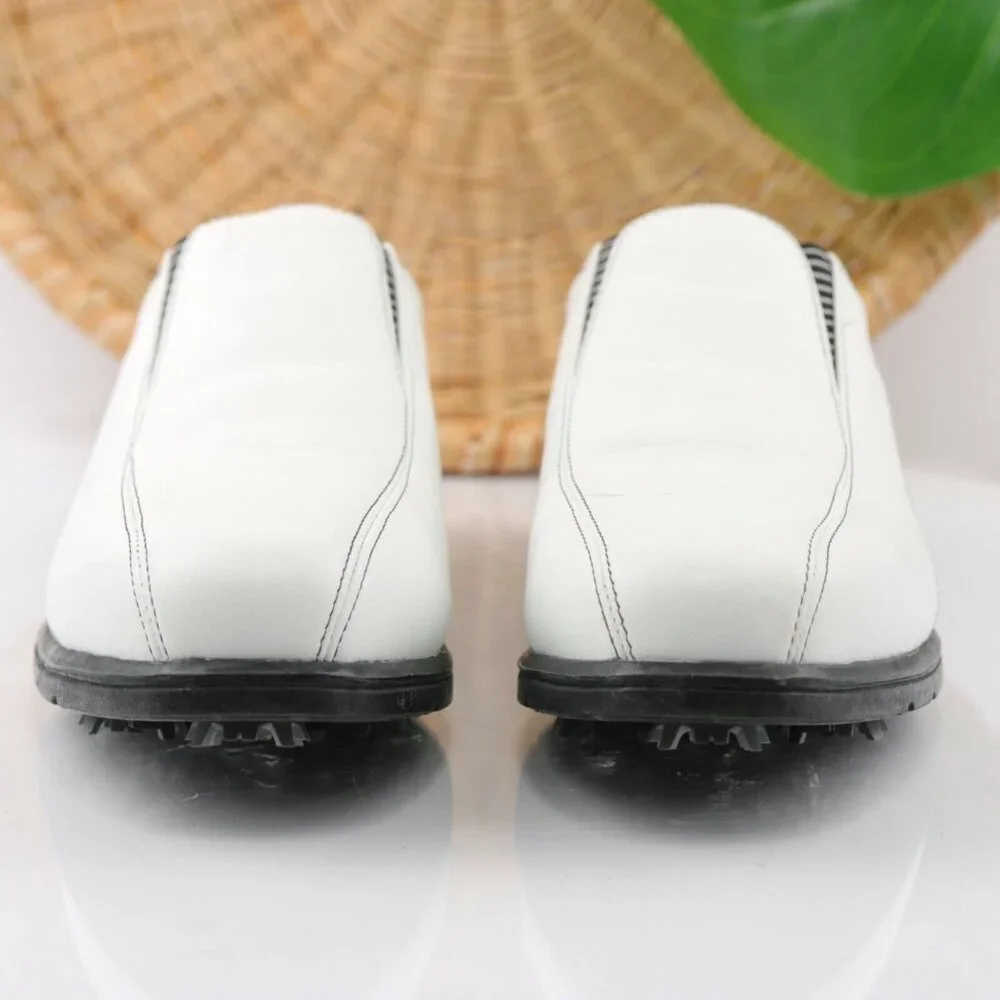 VTG Nike Womens Air Presto Golf Shoe Size 8 White Slip On Soft Spikes Verdana - Picture 2 of 12